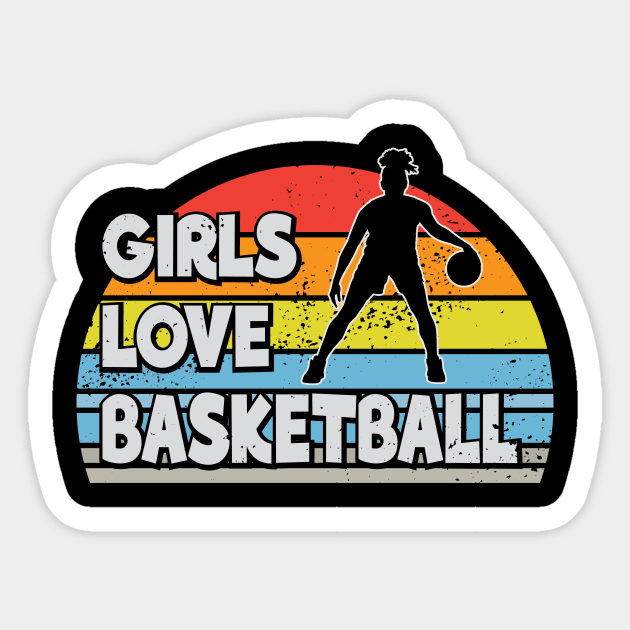 Girls love basketball Sticker by RockyDesigns